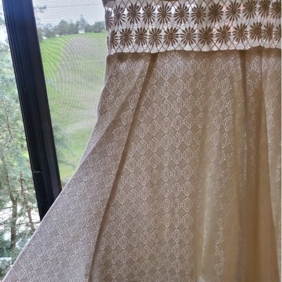 Free People mini dress floral ivory lace crochet daisy waist grad bridal small 0 - Picture 7 of 9